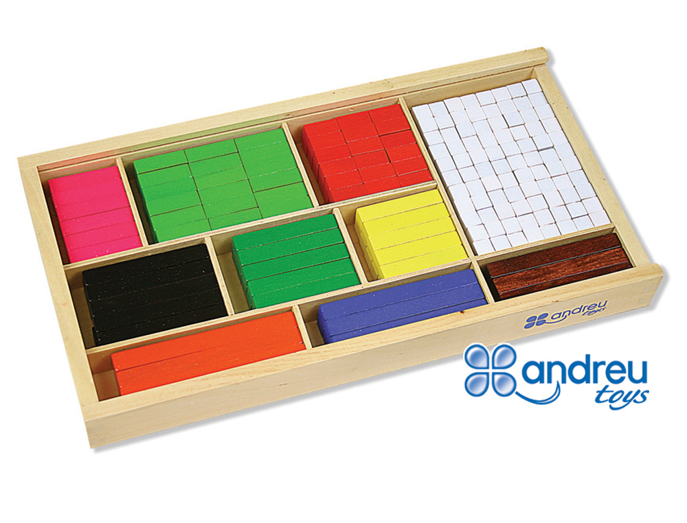 JOGO ANDREUTOYS BARRAS DE FRACOES 308 PECAS 32,5X17,5X4 CM