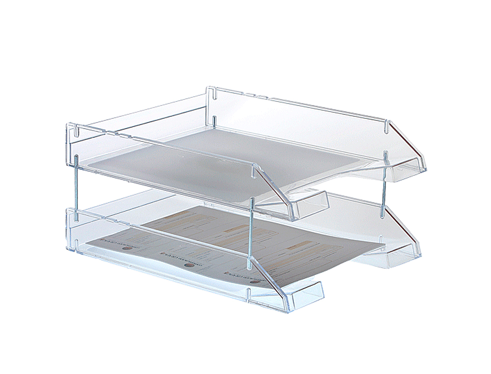 TABULEIRO DE SECRETARIA ARCHIVO 2000 PLASTICO TRANSPARENTE CRISTAL 340X260X60 MM