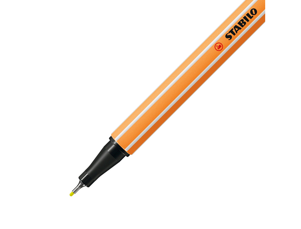 MARCADOR STABILO PONTA DE FIBRA POINT 88 AMARELO NEON