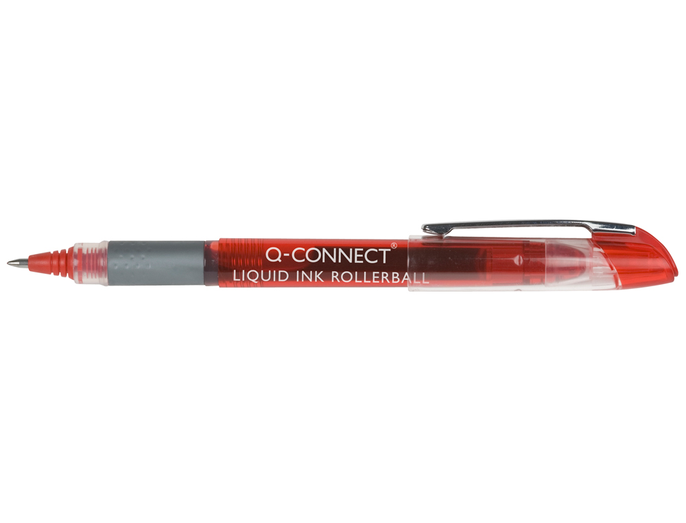 MARCADOR Q-CONNECT ROLLER BALL VERMELHO 0,7 MM