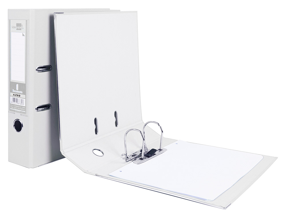 PASTA DE ARQUIVO DE ALAVANCA LIDERPAPEL DOCUMENTA PVC DIN A4 LOMBADA 75 MM BRANCO