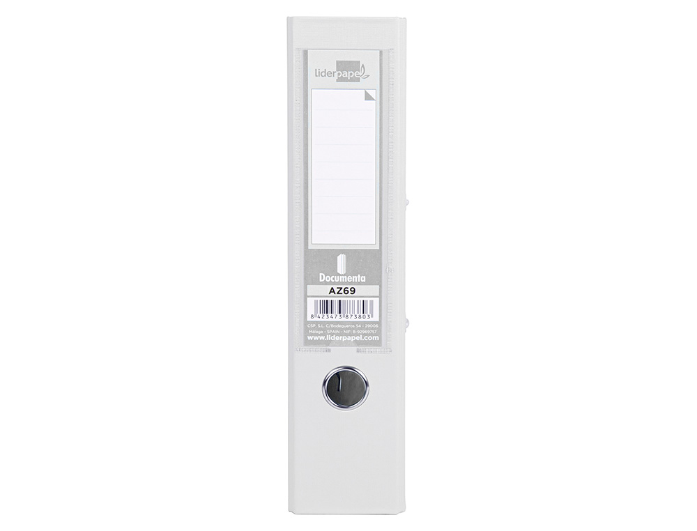 PASTA DE ARQUIVO DE ALAVANCA LIDERPAPEL DOCUMENTA PVC DIN A4 LOMBADA 75 MM BRANCO