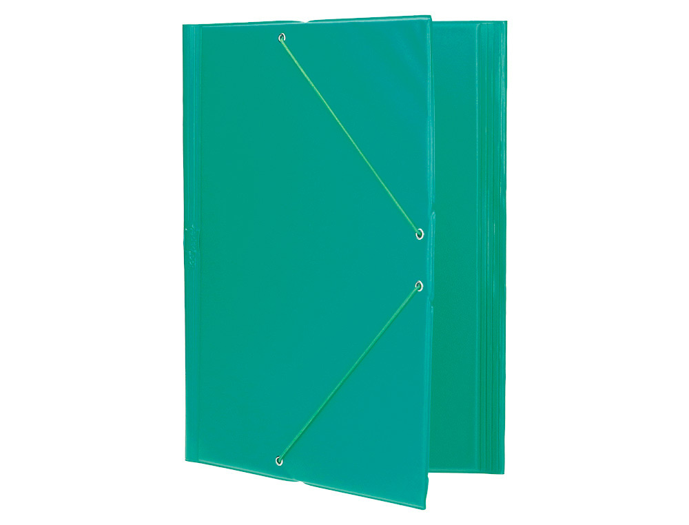 PASTA DE ELASTICOS LIDERPAPEL PLASTICO FOLIO ABA COR VERDE PISTACHO