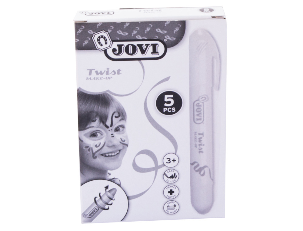 BARRA DE MAQUILHAGEM JOVI TWIST MAKE-UP BRANCA CAIXA DE 5 UNIDADES