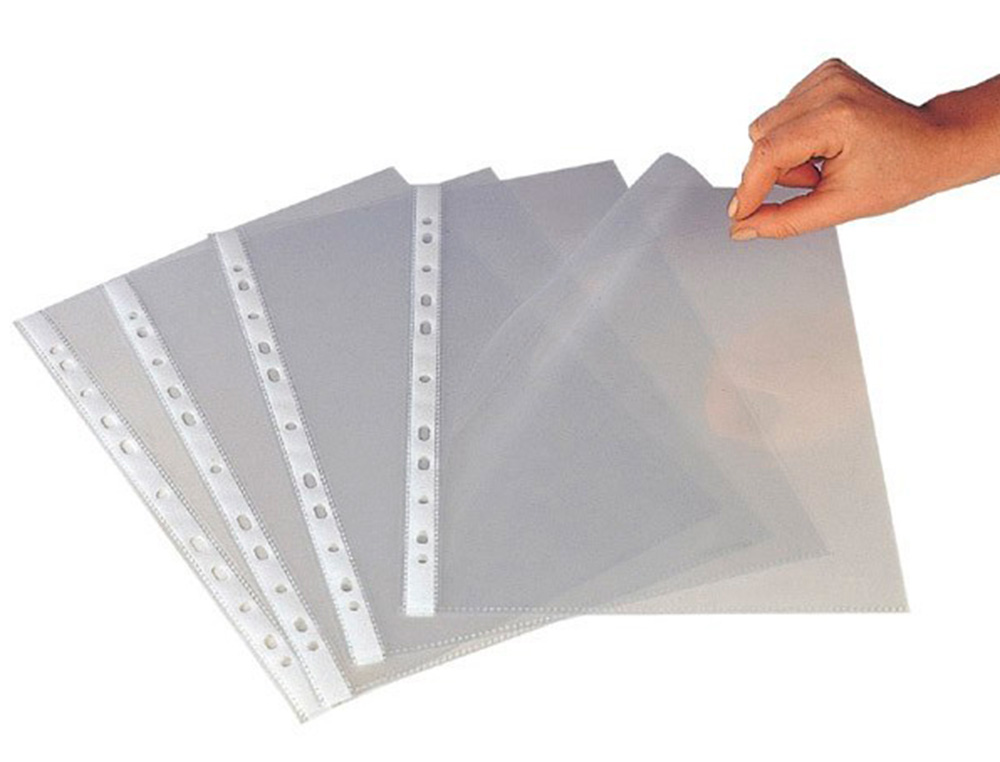 BOLSA CATALOGO/MICA Q-CONNECT DIN A5 100 MICRONS CRISTAL 6 FUROS