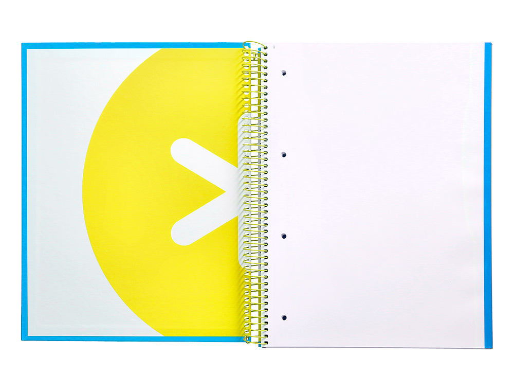 CADERNO ESPIRAL DIN A4 ANTARTIK CAPA FORRADA 120 F 100 GR LISO COM BANDAS DE CORES 4 FUROS COR AZUL