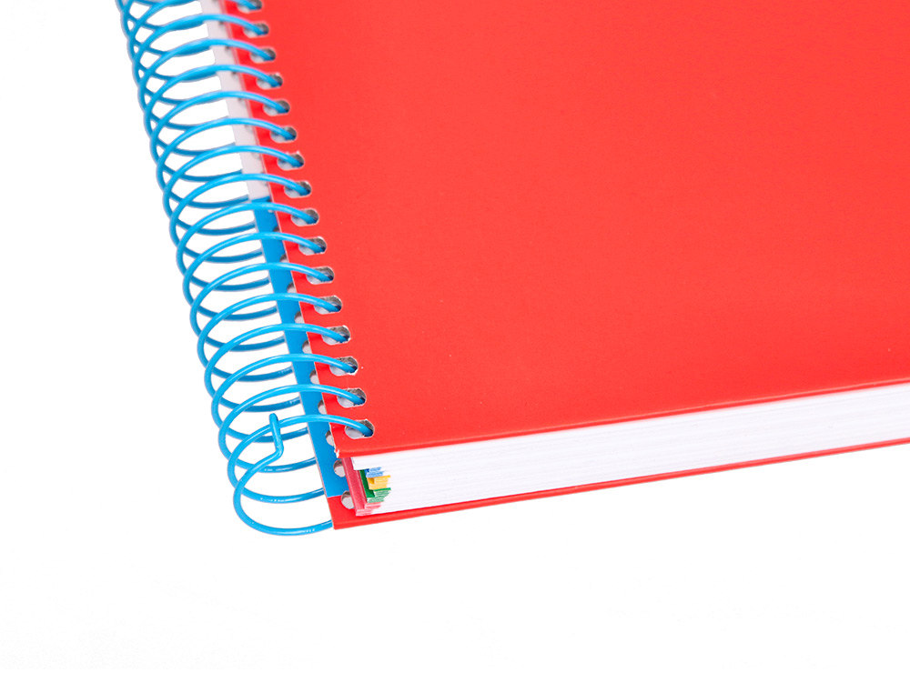 CADERNO ESPIRAL DIN A4 ANTARTIK CAPA FORRADA 120 F 100 GR QUADRICULA 5MM 5 BANDAS DE CORES CORES SORTIDAS