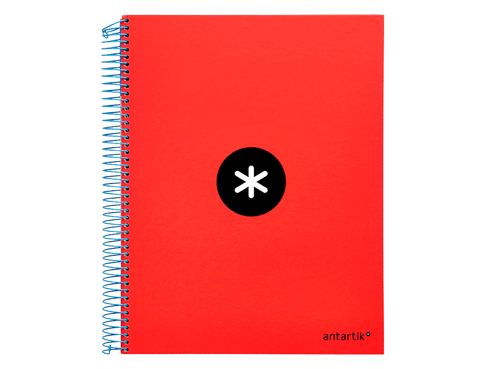 CADERNO ESPIRAL DIN A4 ANTARTIK CAPA FORRADA 120 F 100 GR QUADRICULA 5MM 5 BANDAS DE CORES CORES SORTIDAS
