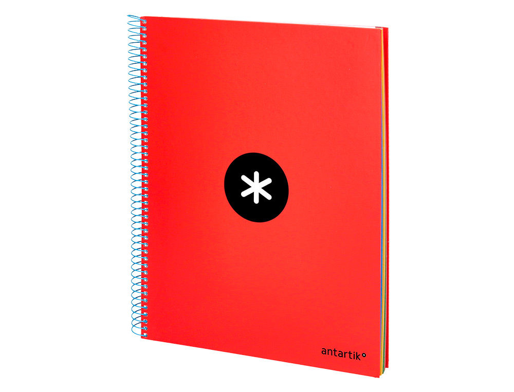 CADERNO ESPIRAL DIN A4 ANTARTIK CAPA FORRADA 120 F 100 GR QUADRICULA 5MM 5 BANDAS DE CORES CORES SORTIDAS