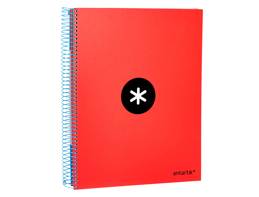 CADERNO ESPIRAL DIN A4 ANTARTIK CAPA FORRADA 120 F 100 GR QUADRICULA 5MM 5 BANDAS DE CORES CORES SORTIDAS