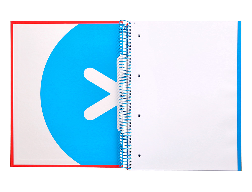 CADERNO ESPIRAL DIN A4 ANTARTIK CAPA FORRADA 120 F 100 GR QUADRICULA 5MM 5 BANDAS DE CORES CORES SORTIDAS
