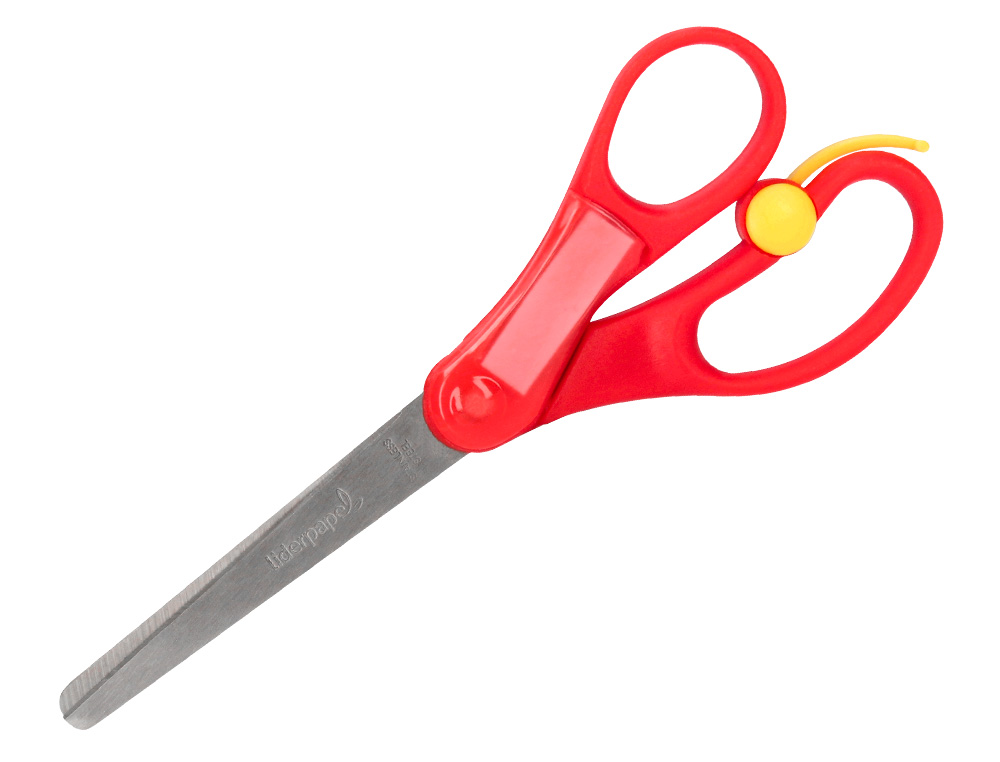 TESOURA ESCOLAR LIDERPAPEL 15 CM COM RECORTE PARA FACILITAR O CORTE UNIDADE