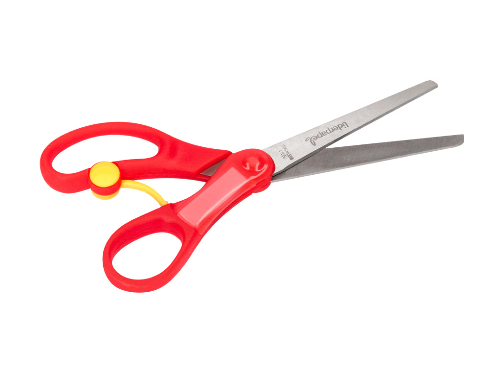 TESOURA ESCOLAR LIDERPAPEL 15 CM COM RECORTE PARA FACILITAR O CORTE UNIDADE