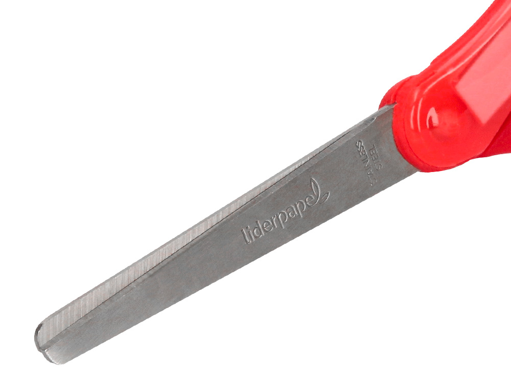 TESOURA ESCOLAR LIDERPAPEL 15 CM COM RECORTE PARA FACILITAR O CORTE UNIDADE