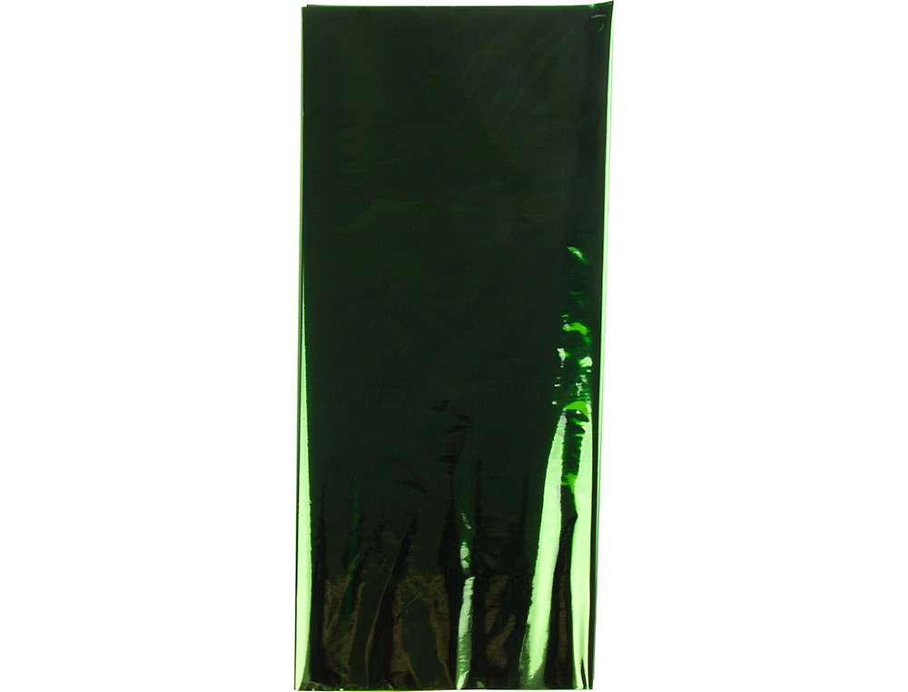 PAPEL CELOFANE LIDERPAPEL 50X70 CM 22GR BOLSA DE 5 FOLHAS VERDE