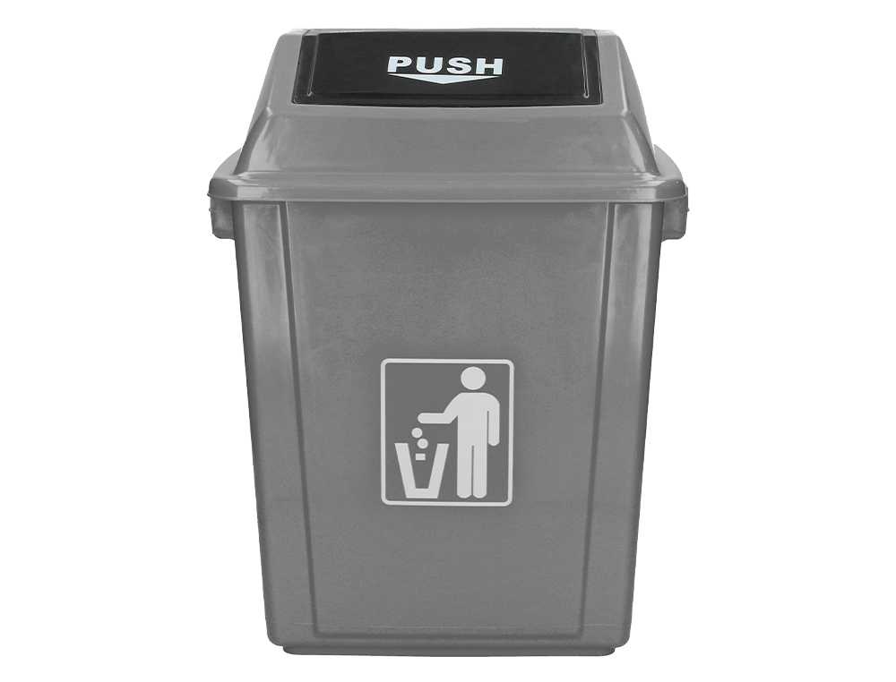 CONTENTOR DE LIXO INDUSTRIAL Q-CONNECT COM TAMPA DE EMPURRAR 40 L 410X280X610 MM