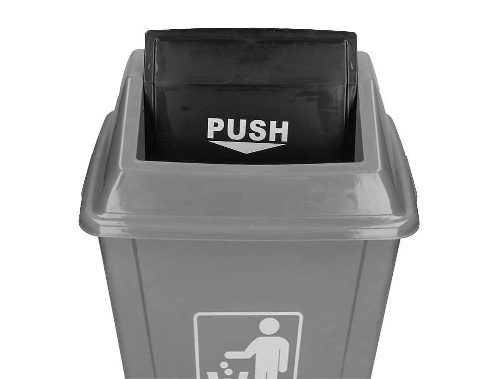 CONTENTOR DE LIXO INDUSTRIAL Q-CONNECT COM TAMPA DE EMPURRAR 40 L 410X280X610 MM