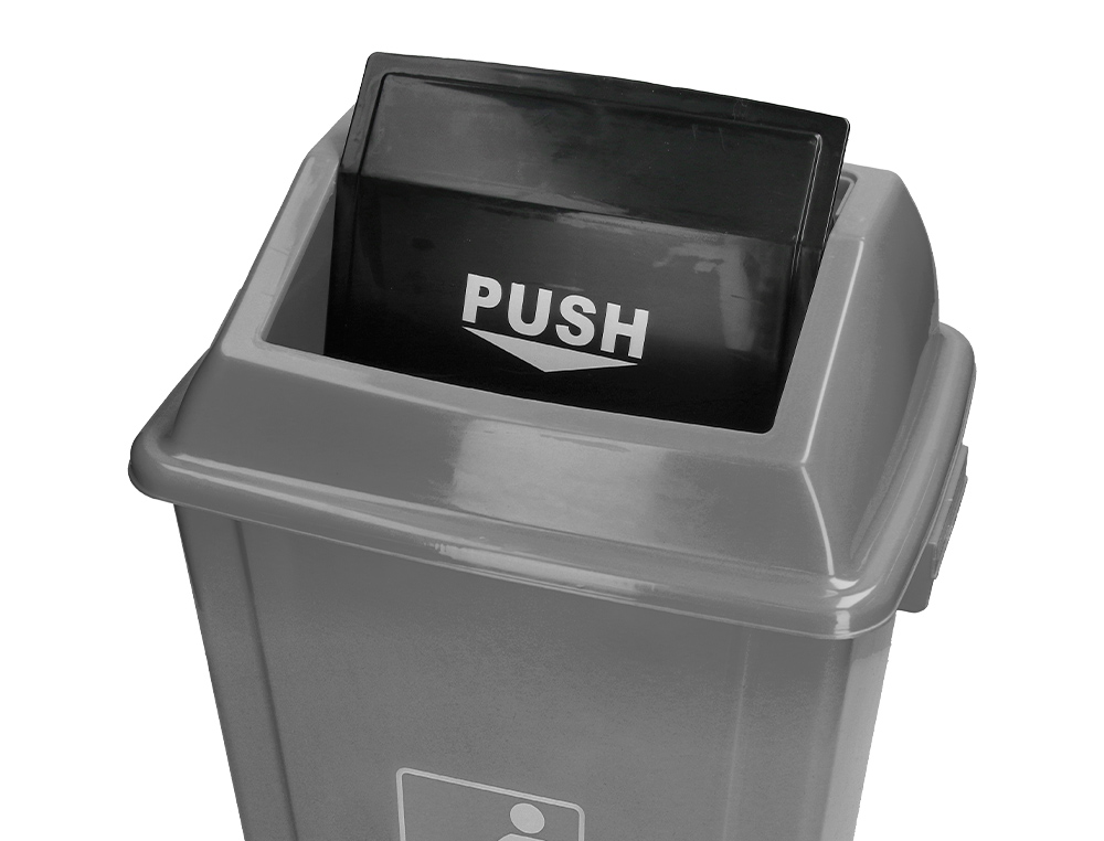CONTENTOR DE LIXO INDUSTRIAL Q-CONNECT COM TAMPA DE EMPURRAR 40 L 410X280X610 MM