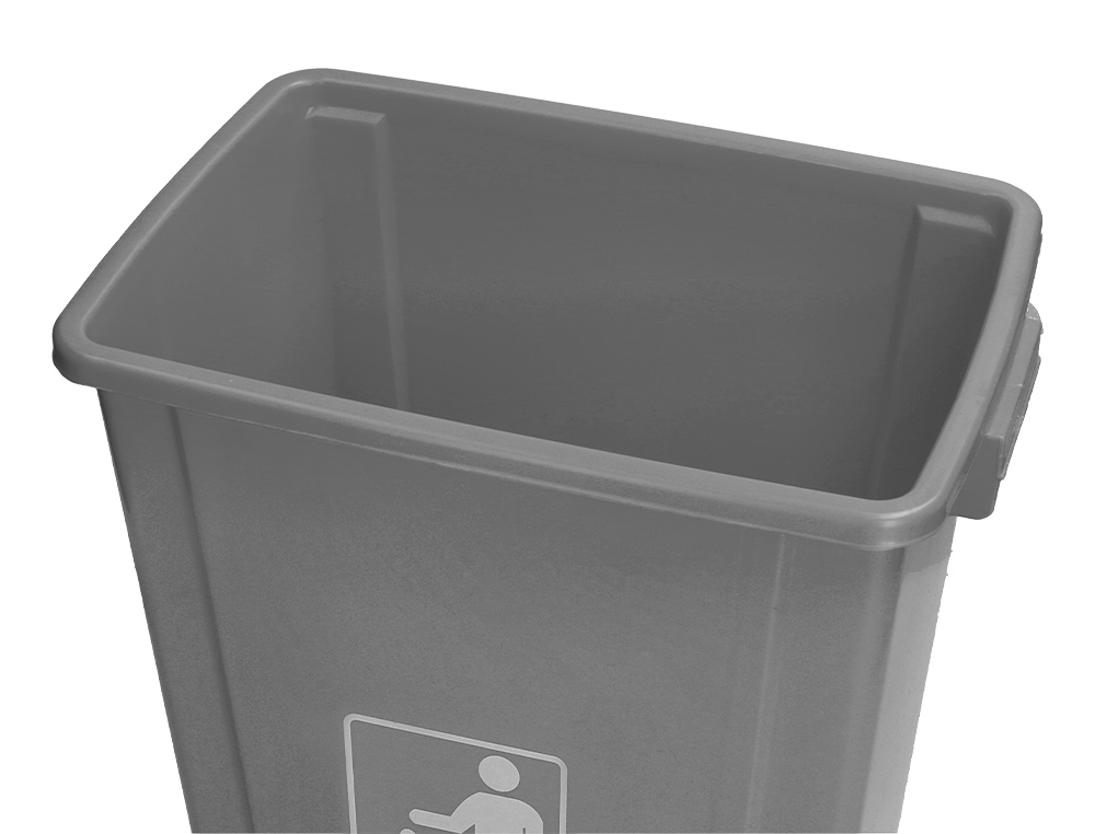 CONTENTOR DE LIXO INDUSTRIAL Q-CONNECT COM TAMPA DE EMPURRAR 40 L 410X280X610 MM