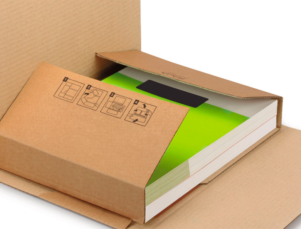 CAIXA PARA EMBALAR Q-CONNECT LIVRO MEDIDAS 400X290X75 MM ESPESSURA CARTAO 3 MM