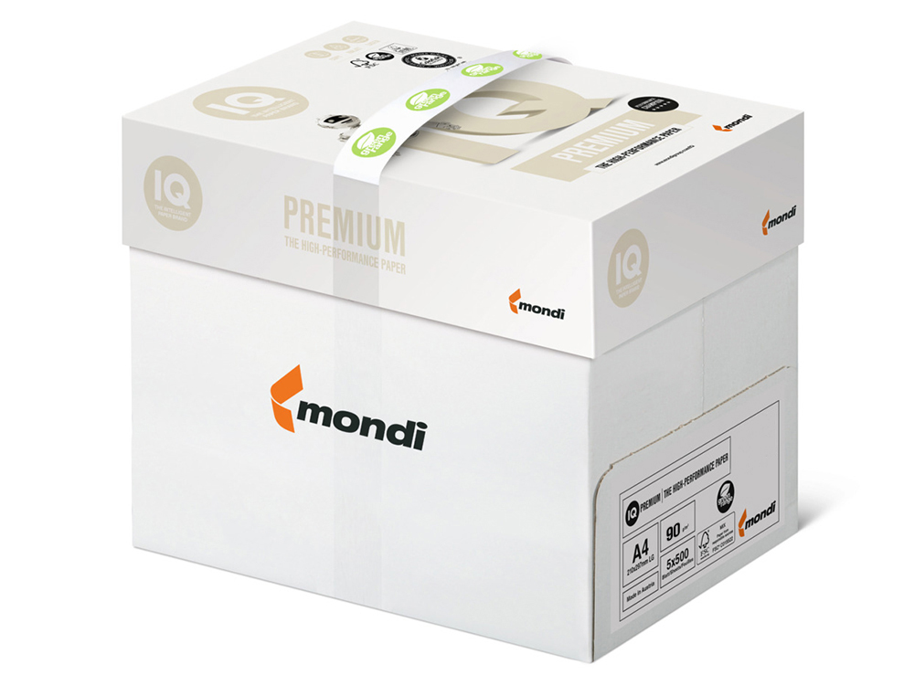PAPEL FOTOCOPIA IQ PREMIUM DIN A4 90 GR EMBALAGEM DE 500 FOLHAS