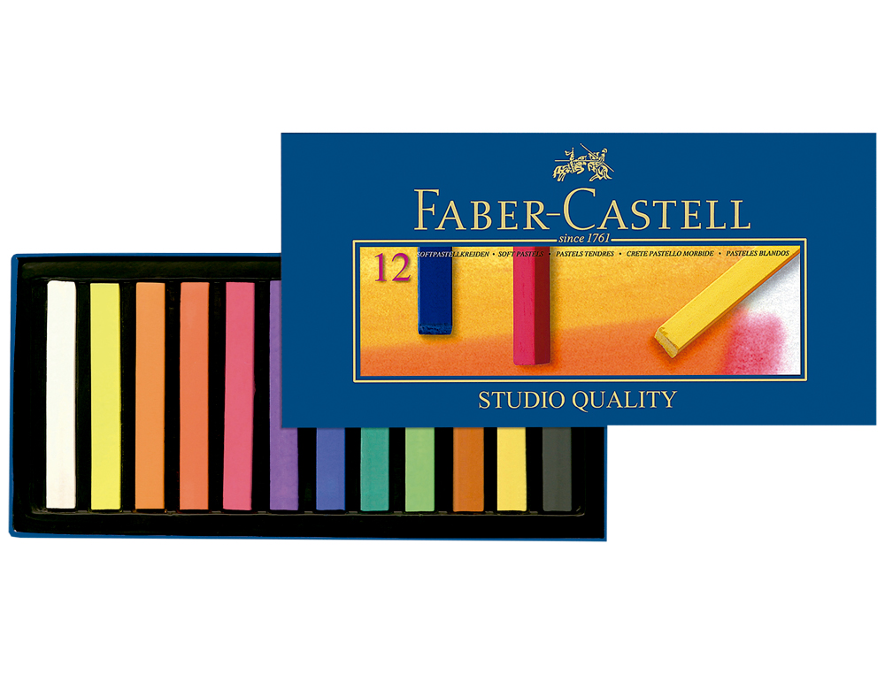 GIZ PASTEL FABER CASTELL ESTOJO CARTAO 12 CORES SORTIDAS