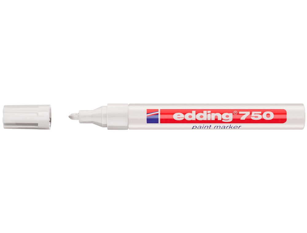 MARCADOR EDDING PONTA DE FIBRA 750 BRANCO PONTA REDONDA 3,5 MM
