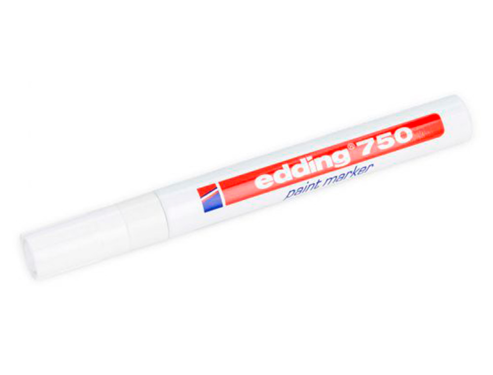 MARCADOR EDDING PONTA DE FIBRA 750 BRANCO PONTA REDONDA 3,5 MM