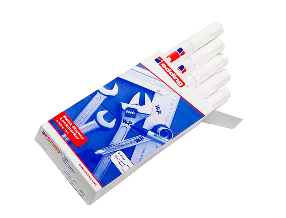 MARCADOR EDDING PONTA DE FIBRA 750 BRANCO PONTA REDONDA 3,5 MM