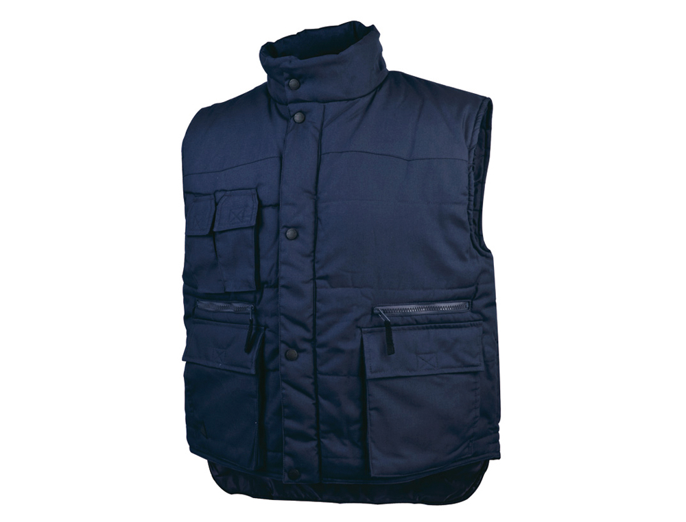 COLETE DETALPLUS MULTIBOLSOS CINTURA ELASTICA COR AZUL TAMANHO M