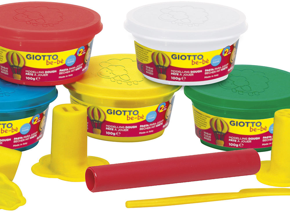 PASTA GIOTTO BEBE PARA MODELAR CUBO MAXI COM ACESSORIOS DERMATOLOGICAMENTE TESTADO