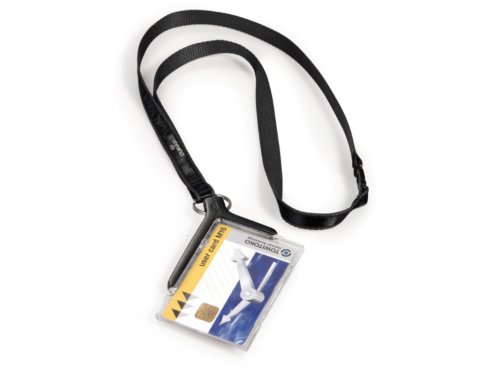 IDENTIFICADOR DURABLE COM CORDAO PLANO ACRILICO DIAGONAL 54X85MM