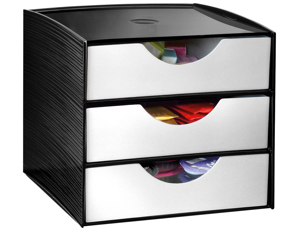 MODULO GAVETAS DE SECRETARIA CEP 3 GAVETAS POLIESTIRENO COR CINZA/CASTANHO ESPECIAL PARA SNACKS 185X186X175 MM