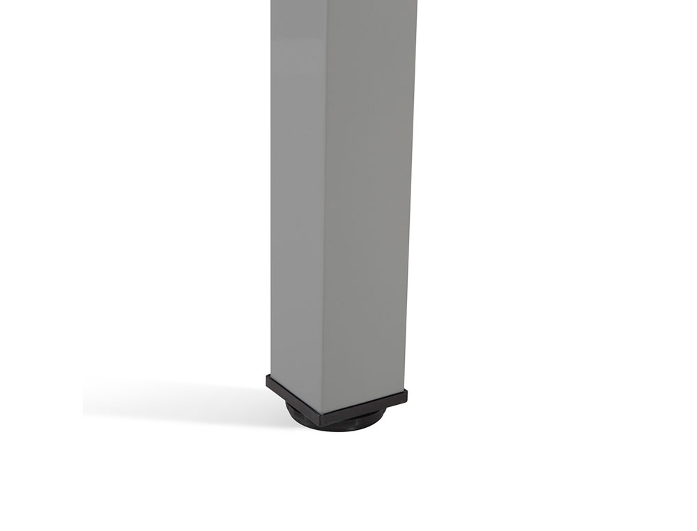 MESA DE ESCRITORIO ROCADA SERIE EXECUTIVE FORMA EM L DIREITA 180X120 CM ACABAMENTO AD02 ALUMINIO/CINZA