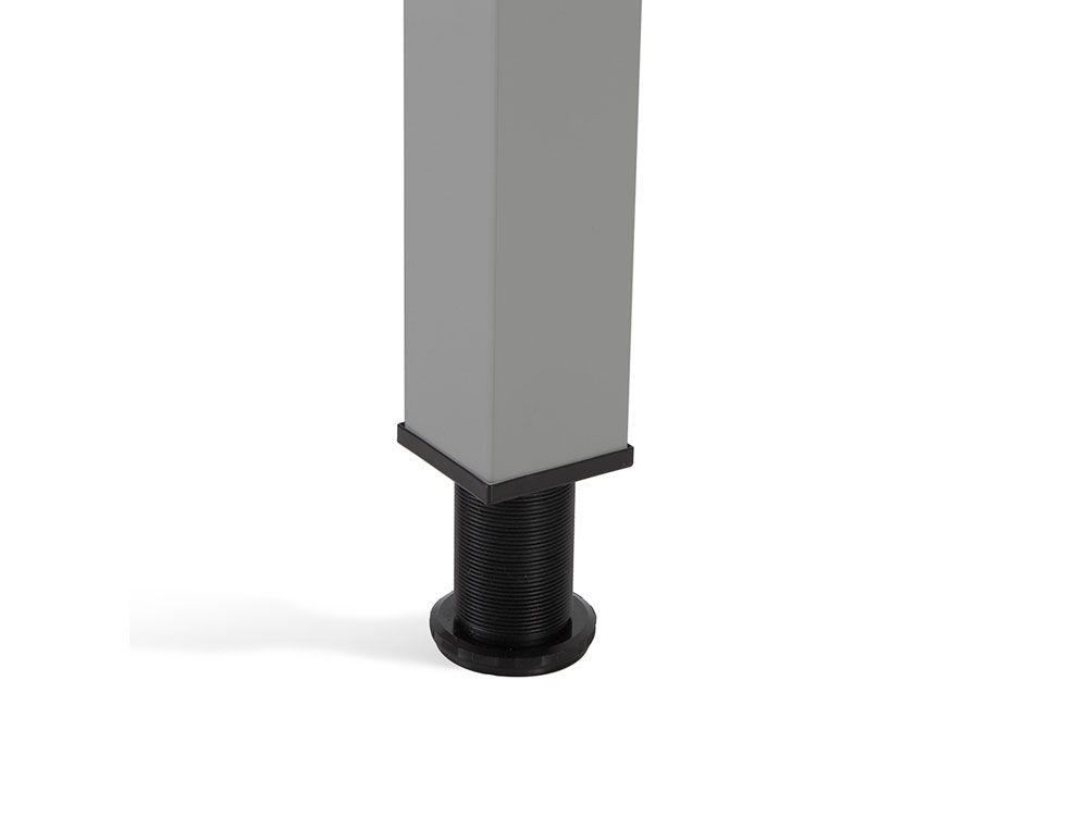 MESA DE ESCRITORIO ROCADA SERIE EXECUTIVE FORMA EM L DIREITA 180X120 CM ACABAMENTO AD02 ALUMINIO/CINZA