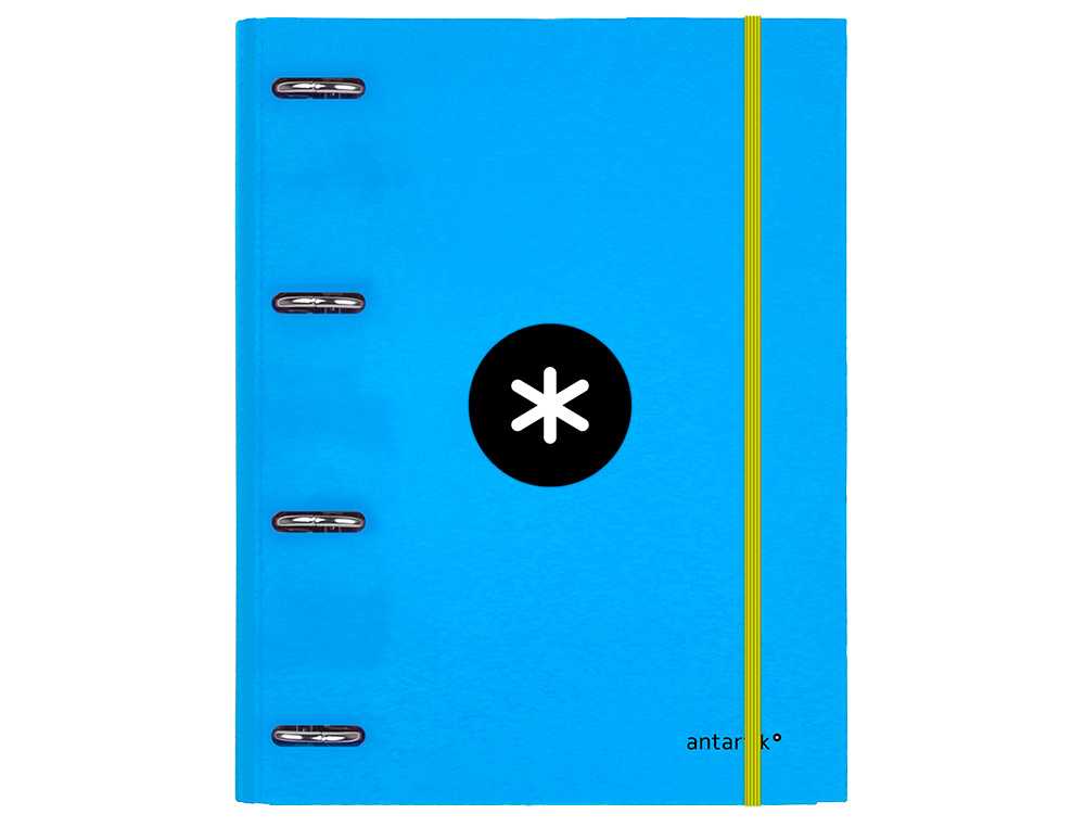 PASTA ANTARTIK COM RECARGA DIN A4 QUADRICULA 5MM FORRADA 4 ANEIS 25MM COR AZUL