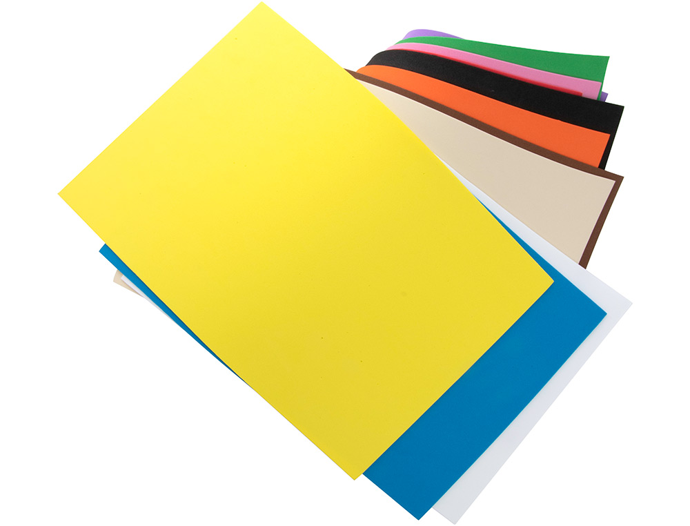GOMA EVA LIDERPAPEL 50X70 CM 60GR 1,5 MM ESPESSURA CORES SORTIDAS