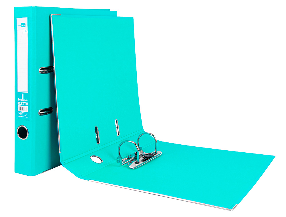 PASTA DE ARQUIVO DE ALAVANCA LIDERPAPEL DOCUMENTA PVC DIN A4 LOMBADA 75 MM VERDE CLARO