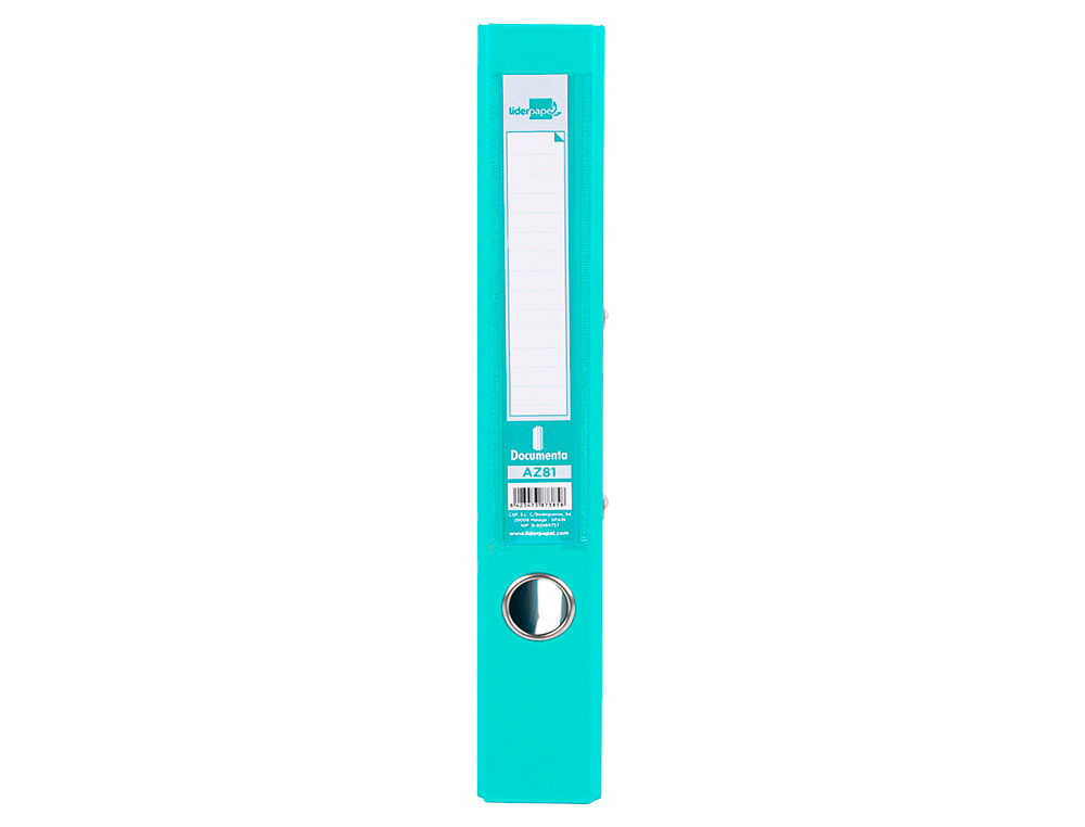 PASTA DE ARQUIVO DE ALAVANCA LIDERPAPEL DOCUMENTA PVC DIN A4 LOMBADA 75 MM VERDE CLARO
