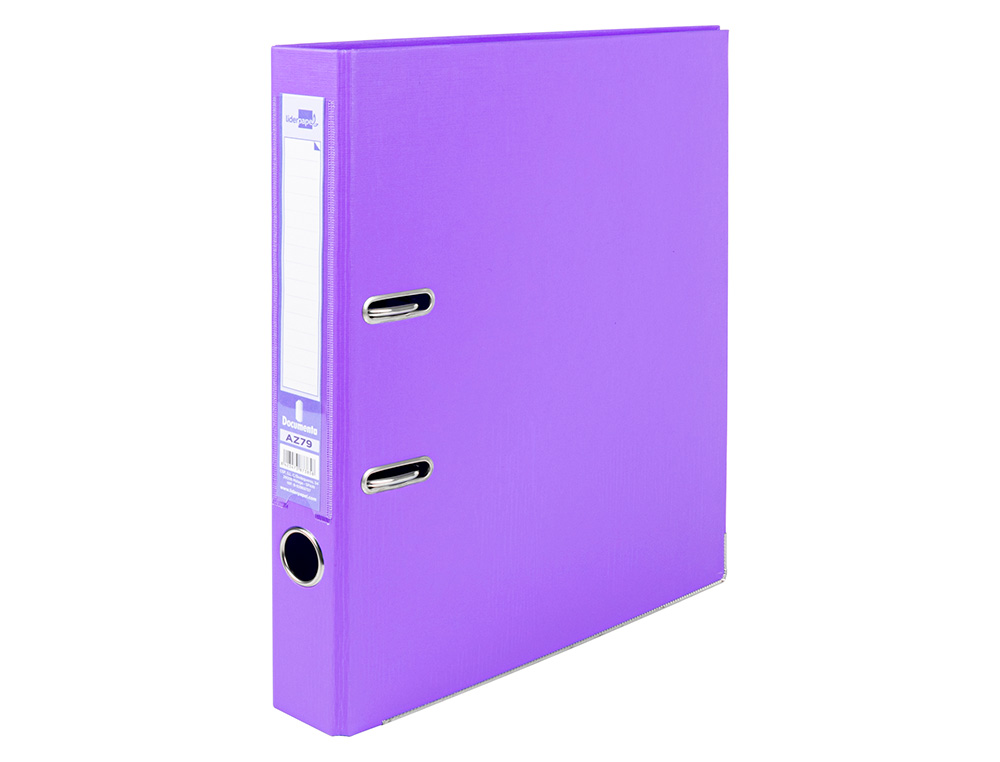 PASTA DE ARQUIVO DE ALAVANCA LIDERPAPEL DOCUMENTA PVC DIN A4 LOMBADA 52 MM LILAS