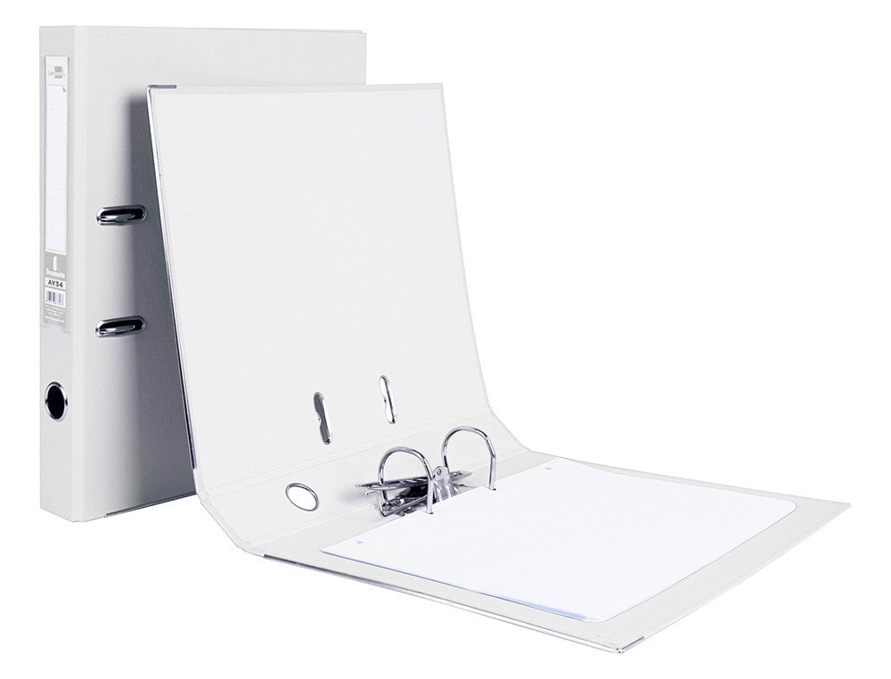 PASTA DE ARQUIVO DE ALAVANCA LIDERPAPEL DOCUMENTA PVC FOLIO LOMBADA 52 MM BRANCO