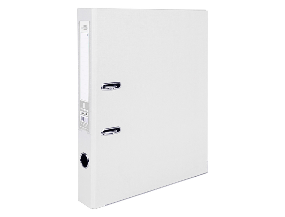 PASTA DE ARQUIVO DE ALAVANCA LIDERPAPEL DOCUMENTA PVC FOLIO LOMBADA 52 MM BRANCO