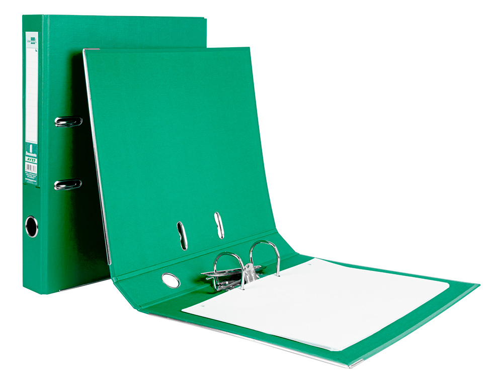 PASTA DE ARQUIVO DE ALAVANCA LIDERPAPEL DOCUMENTA PVC FOLIO LOMBADA 52 MM VERDE