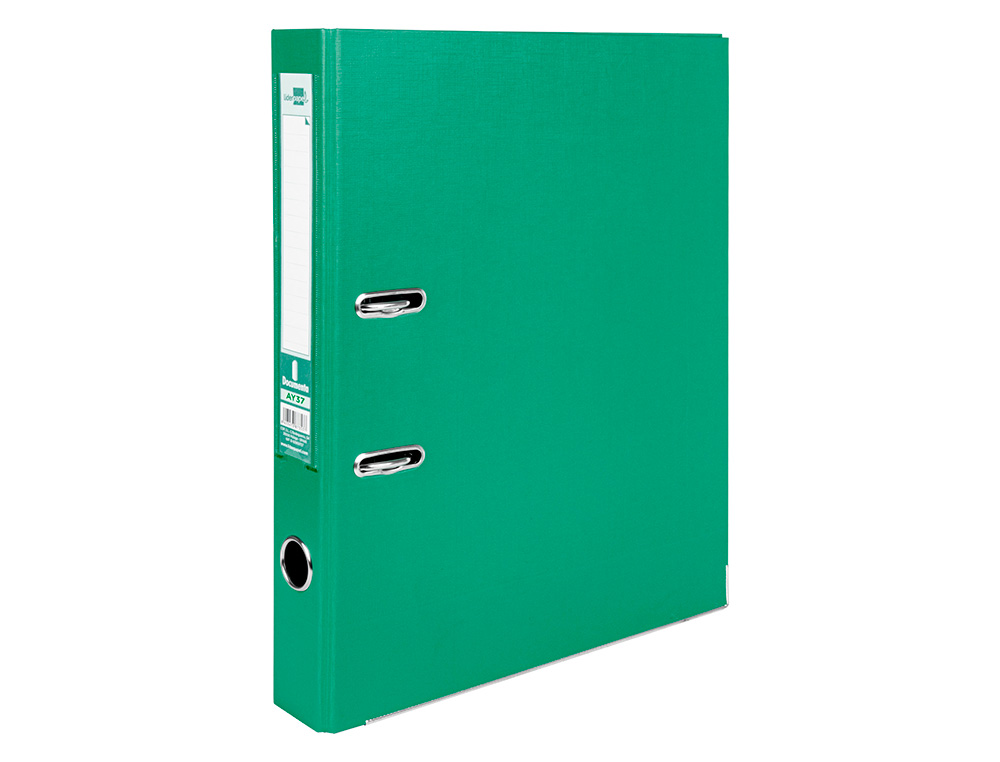 PASTA DE ARQUIVO DE ALAVANCA LIDERPAPEL DOCUMENTA PVC FOLIO LOMBADA 52 MM VERDE