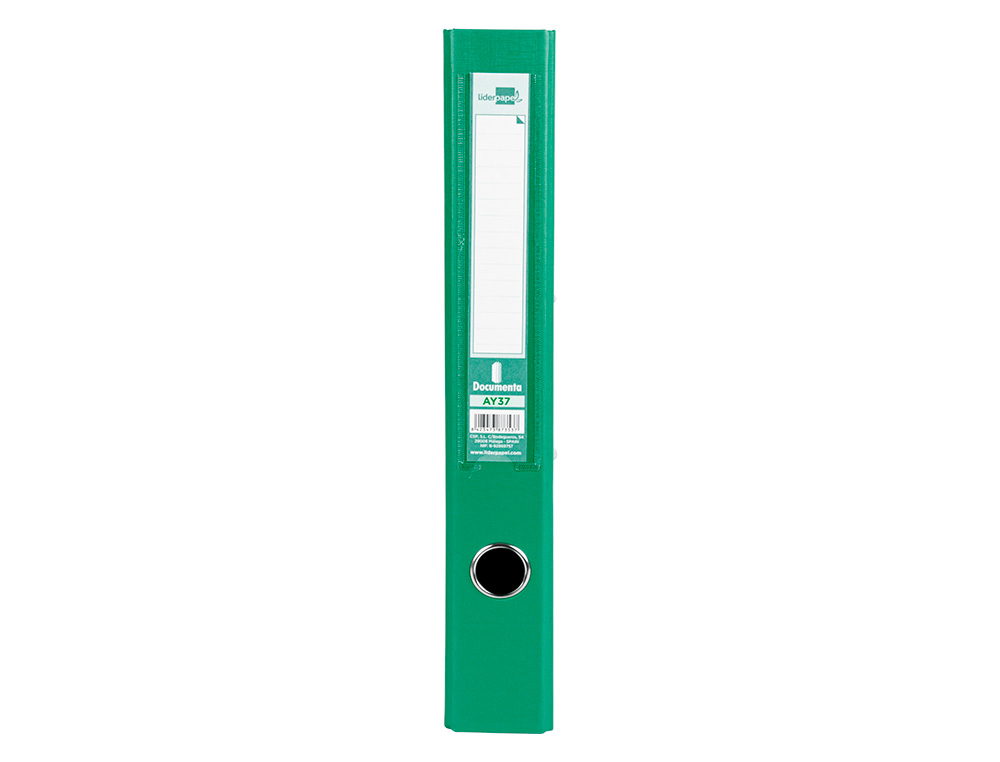 PASTA DE ARQUIVO DE ALAVANCA LIDERPAPEL DOCUMENTA PVC FOLIO LOMBADA 52 MM VERDE