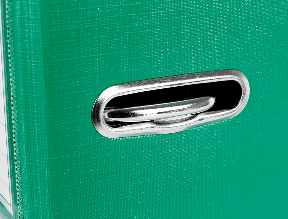 PASTA DE ARQUIVO DE ALAVANCA LIDERPAPEL DOCUMENTA PVC FOLIO LOMBADA 52 MM VERDE