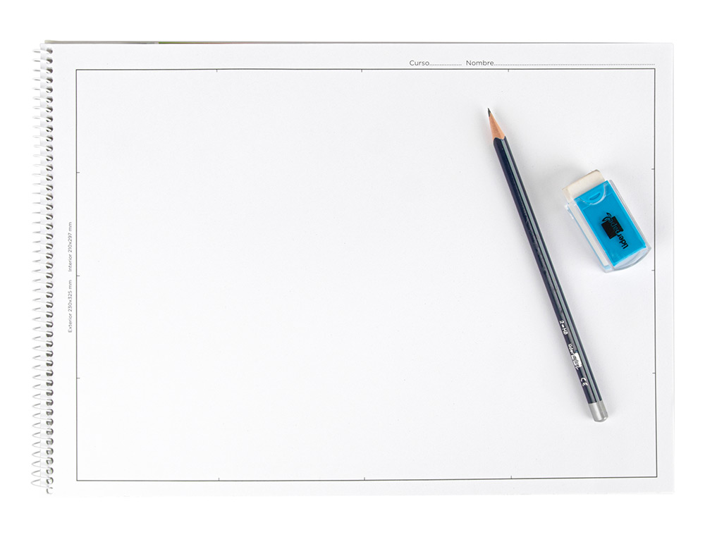 BLOCO DE DESENHO LIDERPAPEL ARTISTICO ESPIRAL 460X325MM 20 FOLHAS 180 GR COM ESQUADRIA
