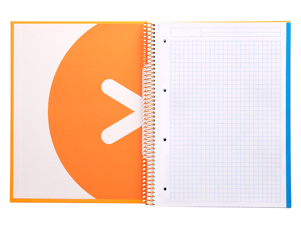 CADERNO ESPIRAL DIN A4 ANTARTIK CAPA FORRADA 120 F 100 GR QUADRICULA 5MM 5 BANDAS COR MOSTARDA
