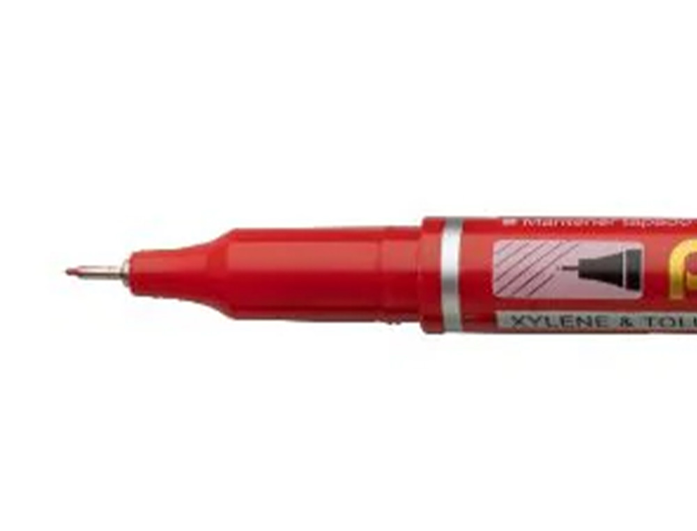 MARCADOR PENTEL PARA ACETATO RETROPROJECAO PERMANENTE NFS410 PONTA EXTRA FINA DE 0,64 MM COR VERMELHO