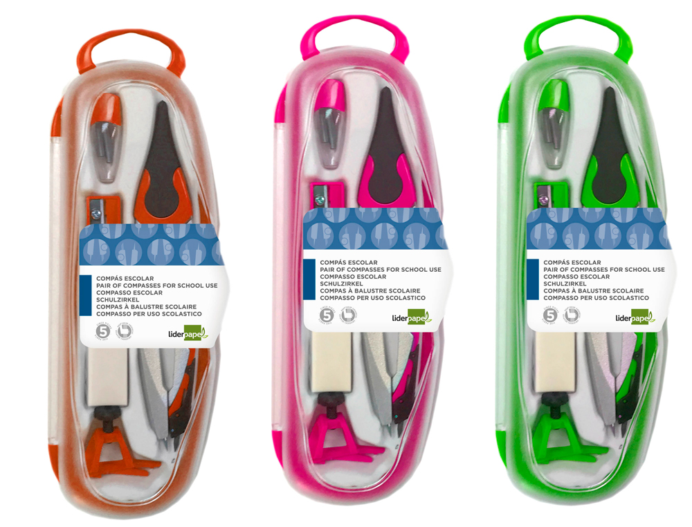 COMPASSO LIDERPAPEL ARTICULADO ADAPTADOR UNIVERSAL MINAS AFIA MINAS E BORRACHA CORES SORTIDAS